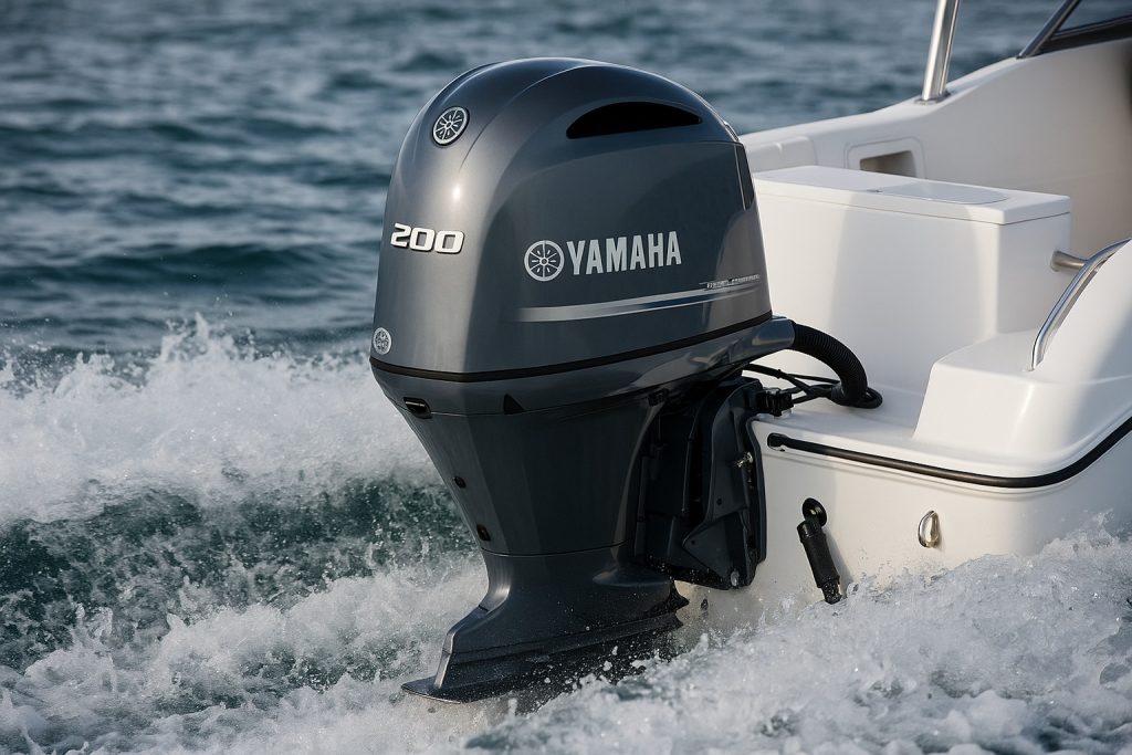 Yamaha outboard on a Lake Eustis boat serviced by Outboard Service Express boat repair Eustis FL