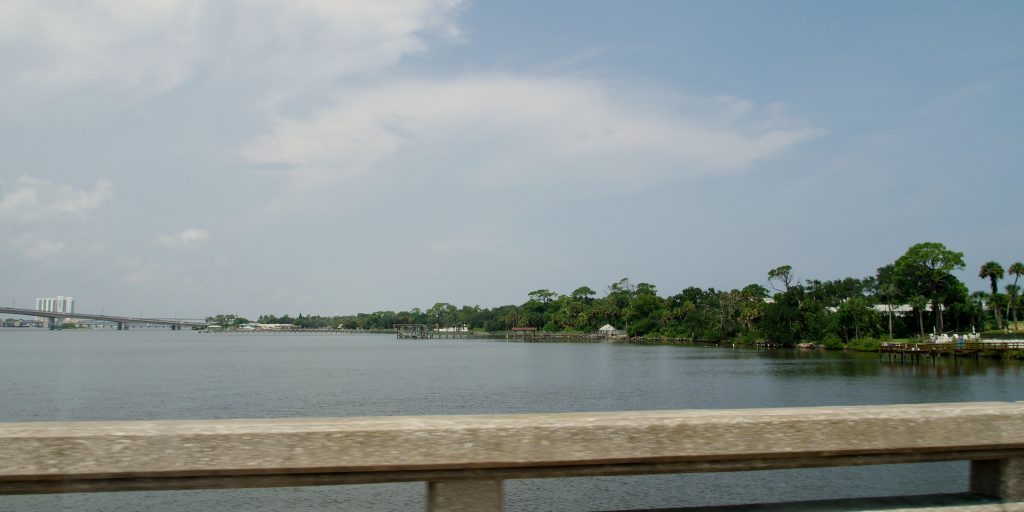 Boats on the Halifax River in Daytona Beach Florida